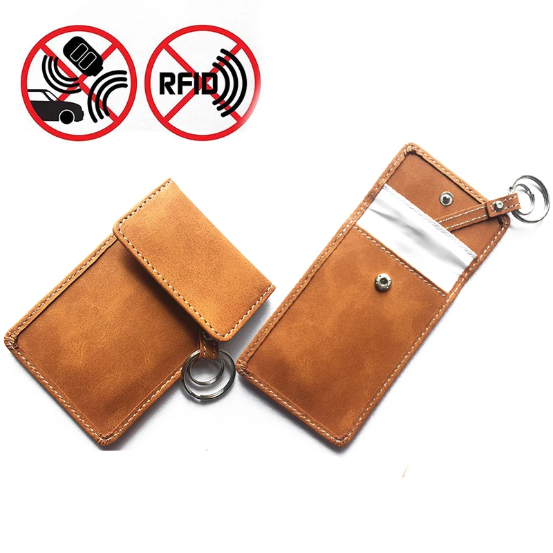 Автомобильный блокировщик сигнала без ключа вход из натуральной кожи защитный