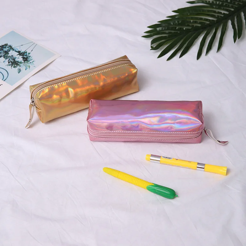 Makeup Organizer Bag Functional Pouch Male And female Students Pencil Case Zipper Laser Small Cosmetic Storage HZBG23 | Багаж и сумки