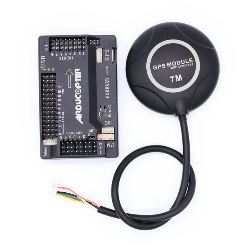 APM2.8 APM 2,8 ardupilot Контроллер полета+ 7 м gps Встроенный Compas 2,5 2,6 Модернизированный с корпусом для радиоуправляемого мультикоптера