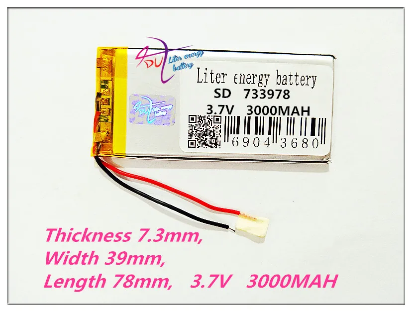 733978 3 7 V 3000MAH литий полимерный аккумулятор 704090 MP3 MP4 MP5 DVD GPS LED фонари перезаряжаемые