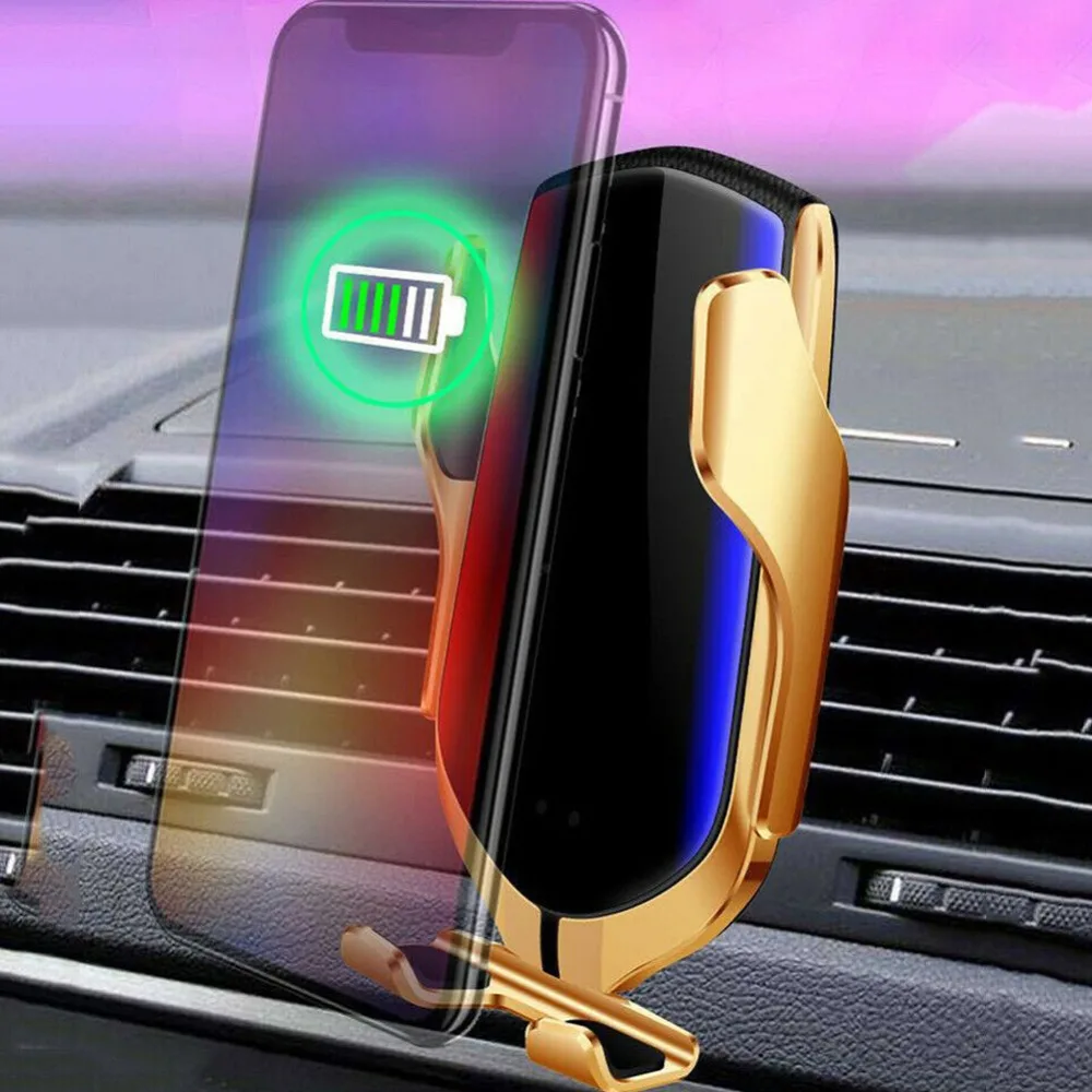 Смарт автоматическое зажимное автомобильное беспроводное зарядное устройство