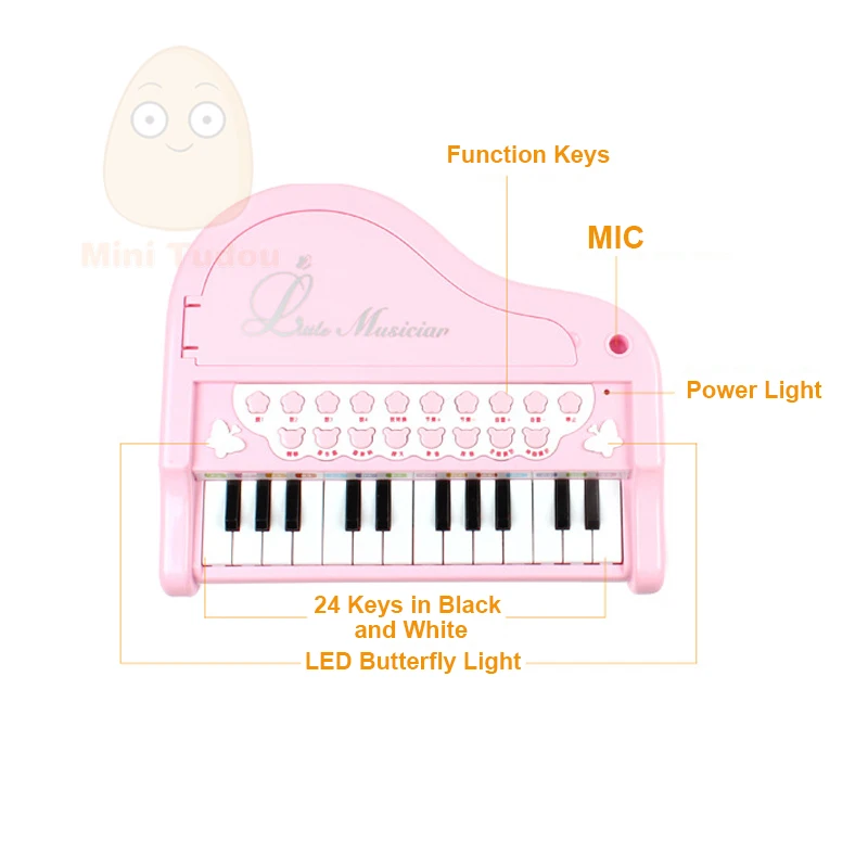 Клавиатура музыкальные инструменты игрушка пианино с микрофоном электронные
