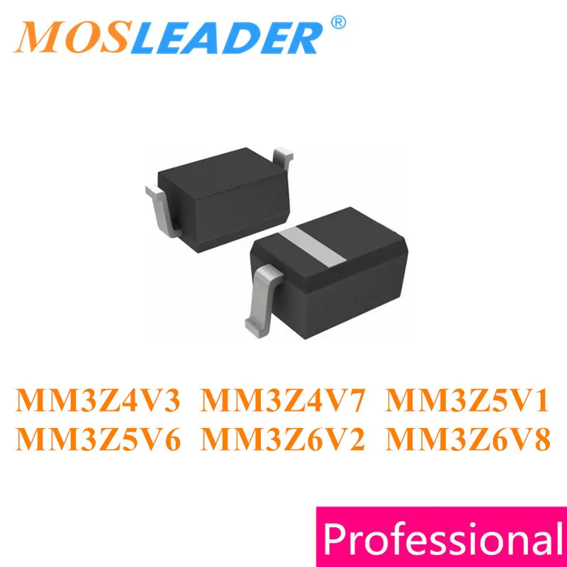Mosleader 3000 шт. SOD323 MM3Z4V3T1G 4 3 V MM3Z4V7T1G 7 MM3Z5V1T1G 5 1 MM3Z5V6T1G 6 MM3Z6V2T1G 2 MM3Z6V8T1G 8 Chinese|Запасные части|