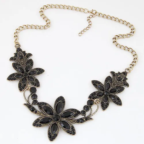 Kymyad ювелирное ожерелье женское с цветком ожерелья и кулоны массивное винтажное