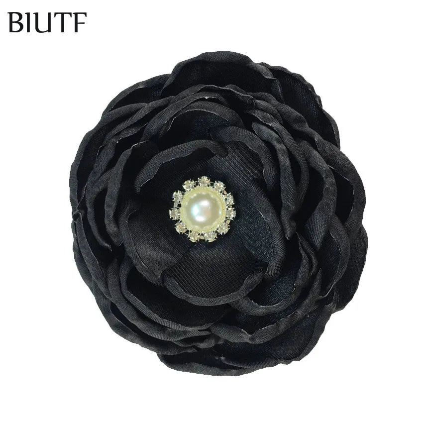 5-black 3 шт./лот 4 ''сожженных 7-слойная атласное платье с цветочным узором с бриллиантом для девочек необходимо избавиться заколки для волос" сделай сам "Аксессуары для бутика TH282 - Цвет: 5-black