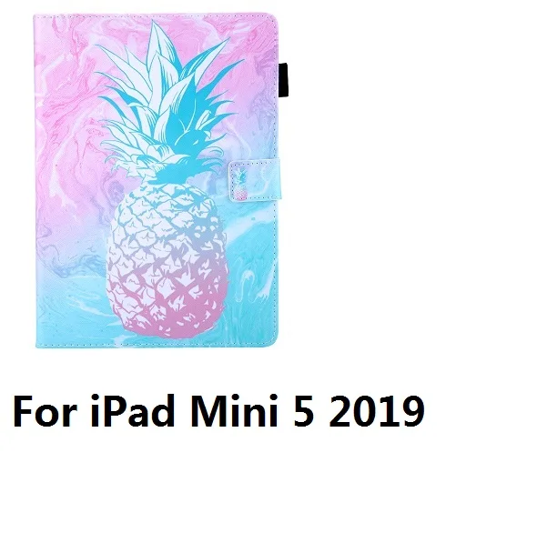 For iPad Mini 5 2019 Розовый узор ананас PU и PC с отделением для карт чехол для iPad 9,7 Air 1 2 Pro 9,7 10,5 Mini 12345 Air 10,5 - Цвет: For iPad Mini 5 2019