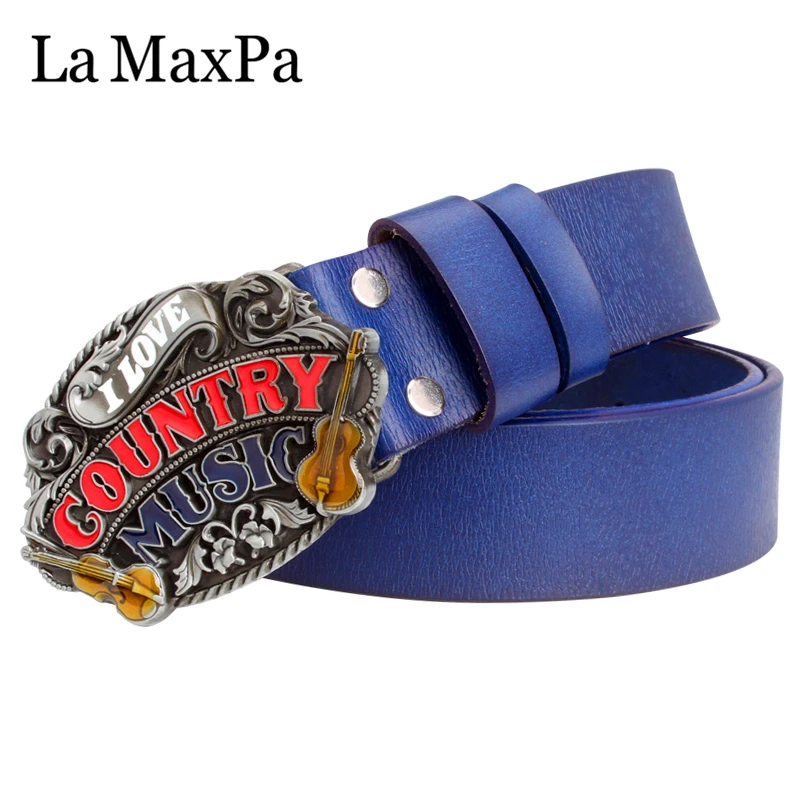 Модный мужской ремень love country Музыка Скрипка металлическая пряжка буквы
