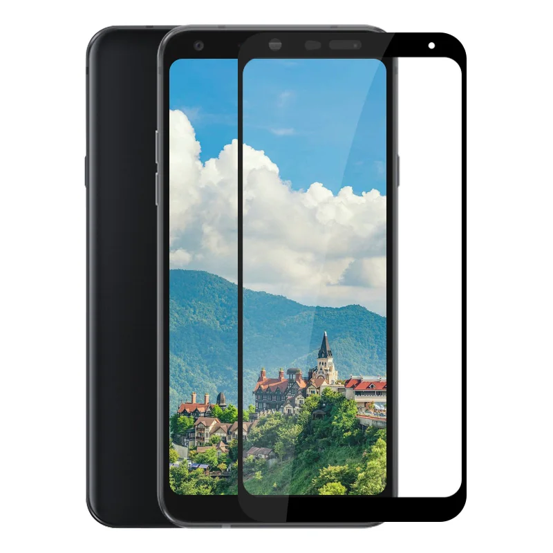 Защитная пленка для экрана LG Q7 из закаленного стекла с противоскользящим