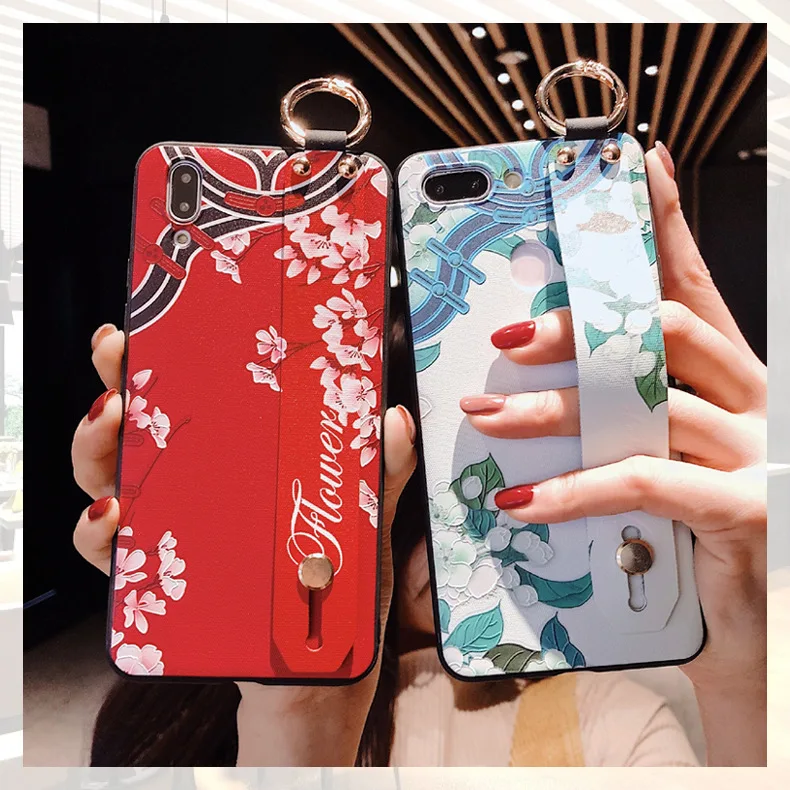 Xiao mi Red mi note 7 3D винтажный Рельефный цветочный узор на запястье Мягкий ТПУ чехол для телефона Xiaomi Redmi note 7 mi 8 9 A2Fundas