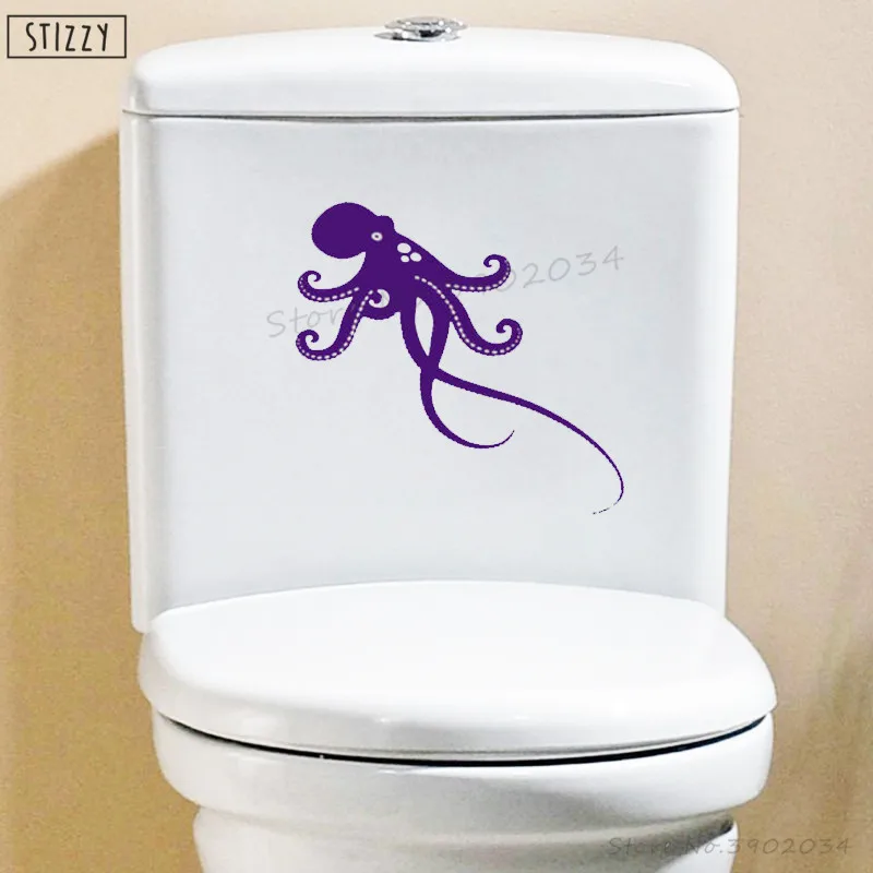 Настенная Наклейка stizzy Octopus Animal Toliet виниловые наклейки на стену съемные