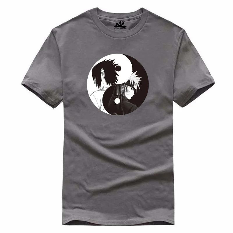Новинка летняя мультяшная футболка Yin Yang Tai Chi Мужская из 100% хлопка с коротким