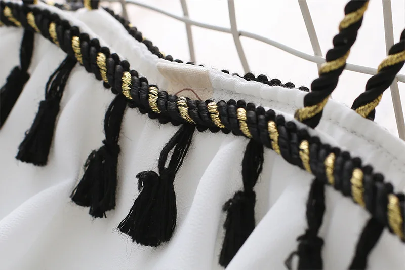 Summer New Children's Dresses Girls Cute Suspenders Waist Dress Fringed Shoulder Baby Princess #1 | Детская одежда и обувь