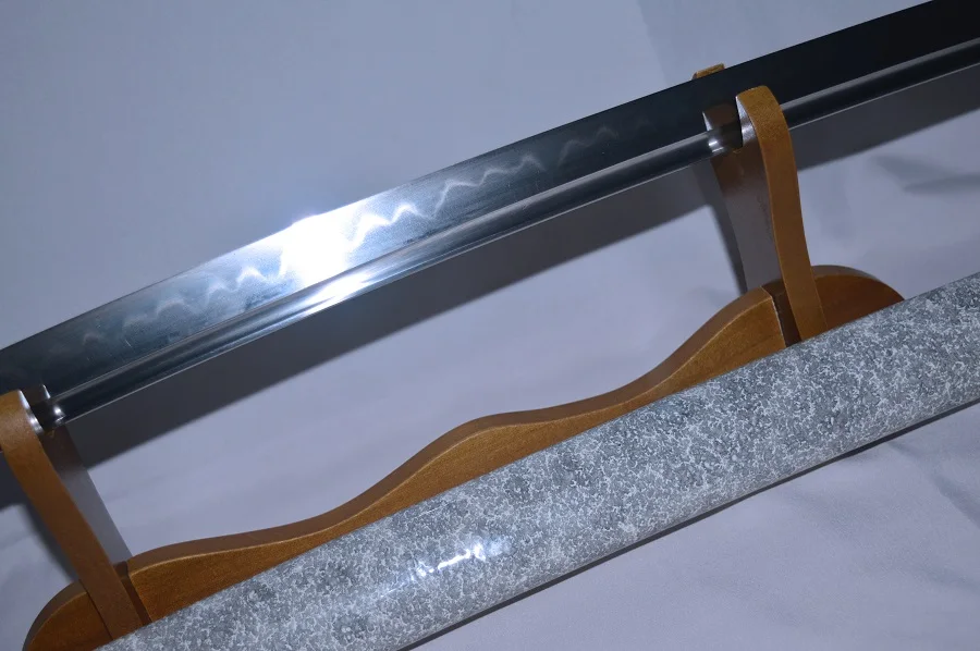 Clay temper 1060 STEEL oil quenching clay tempering golden blade handmade katana sword - Цвет: Clay temper