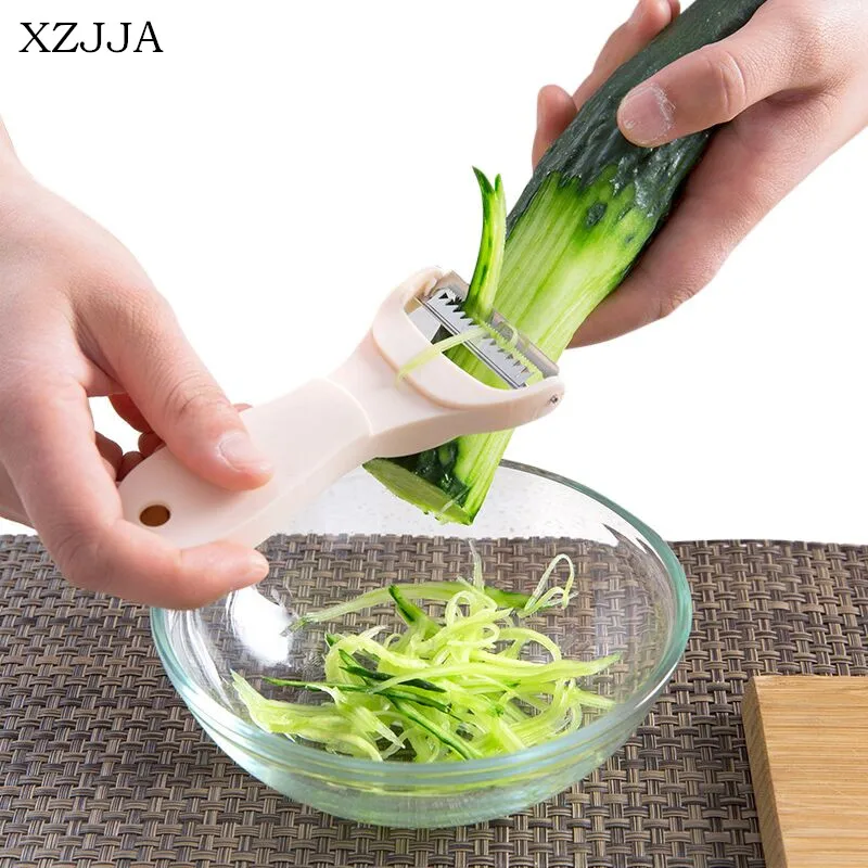 XZJJA креативная нержавеющая сталь 2 в 1, многофункциональная искусственная овощерезка, кухонные гаджеты
