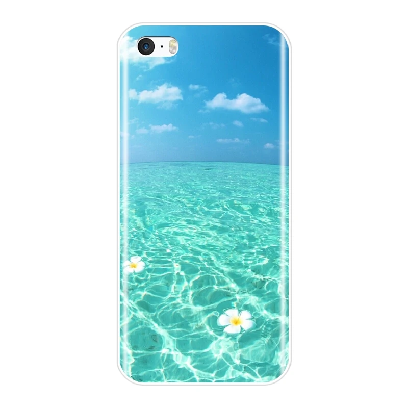 Чехол из ТПУ для iPhone 5C 5S SE 5 S силиконовая Мягкая задняя крышка с зелеными фруктами
