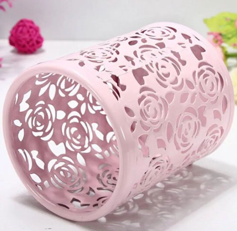 Adeeing металлический полый цветок розы дизайн цилиндрическая ручка карандаш