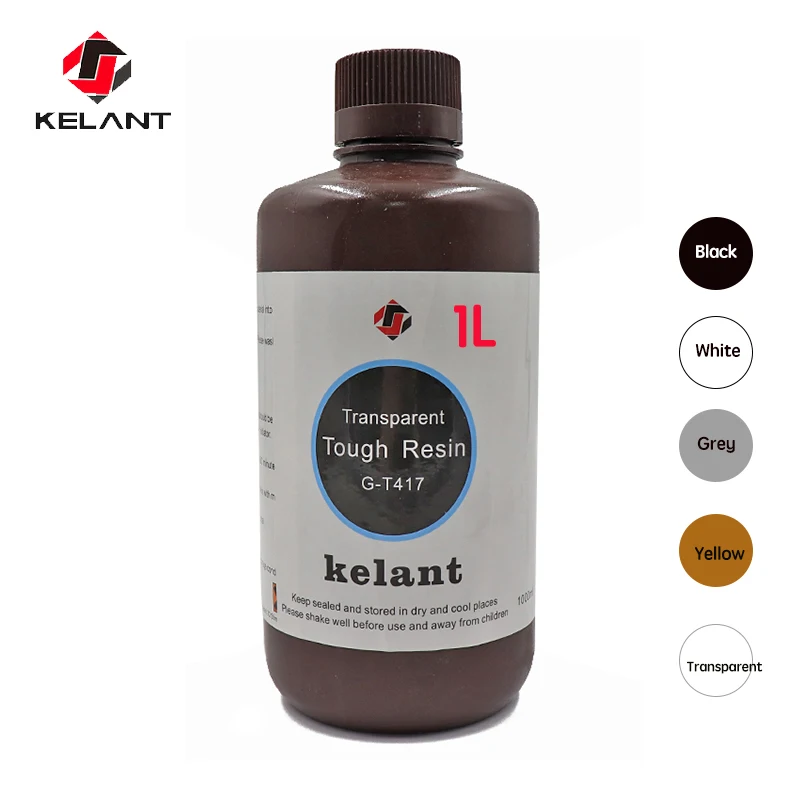 Kelant УФ Смола 1L для SLA Photon 3d принтер ЖК-дисплей УФ чувствительный нормальный стоматологический литой жидкостный печатный материал части 3d принтера