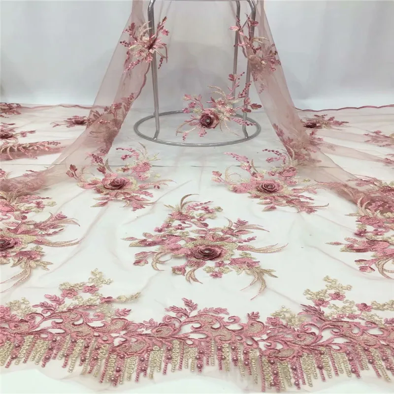 Новая африканская кружевная ткань с камнями вышитый нигерийский гипюр для