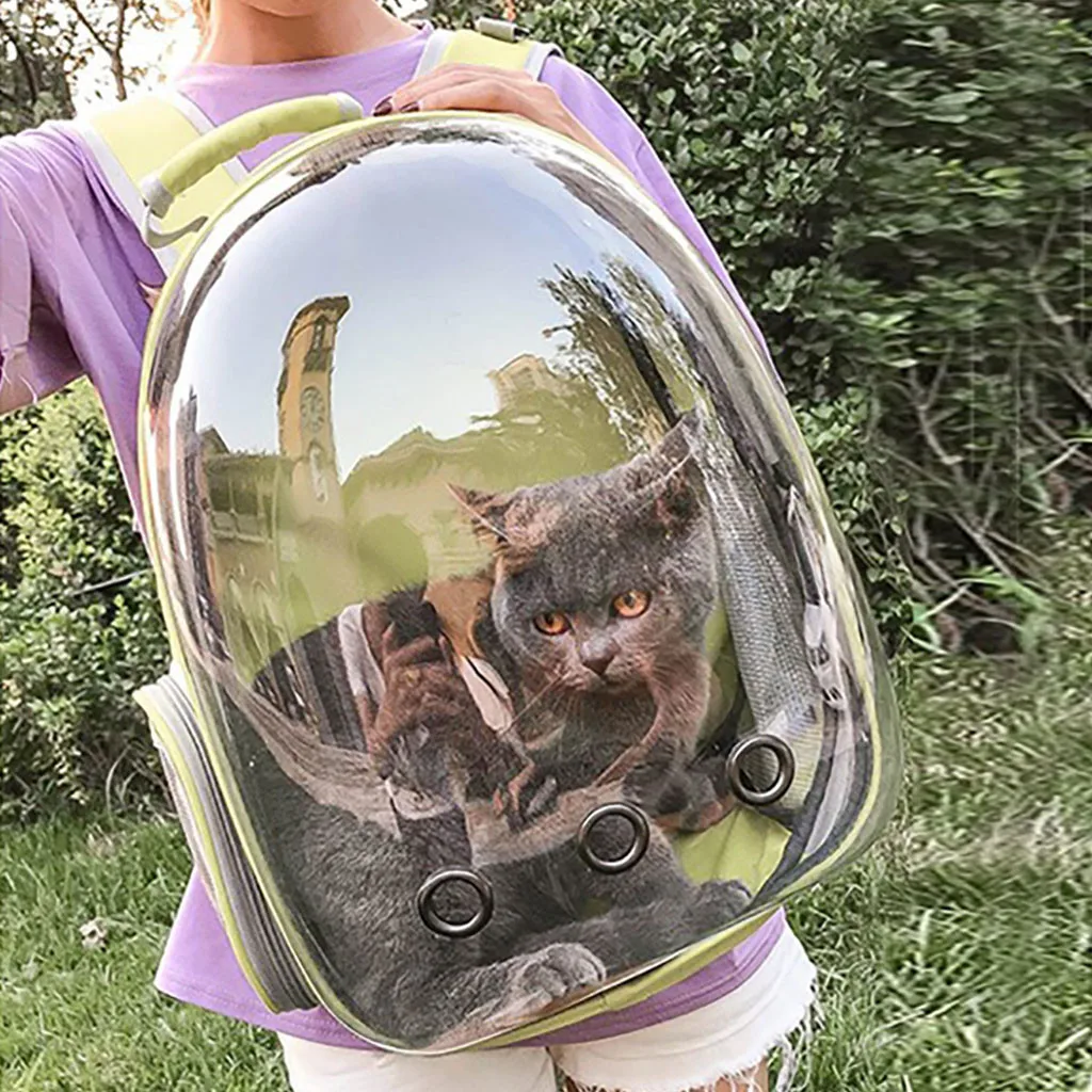 New fashion space capsule shaped pet bracket breathable spacious backpack dog out travel bag portable cat | Дом и сад