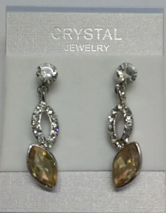 Хрустальные серьги ангельские глазки полая вода дропшиппинг подарок для девушки