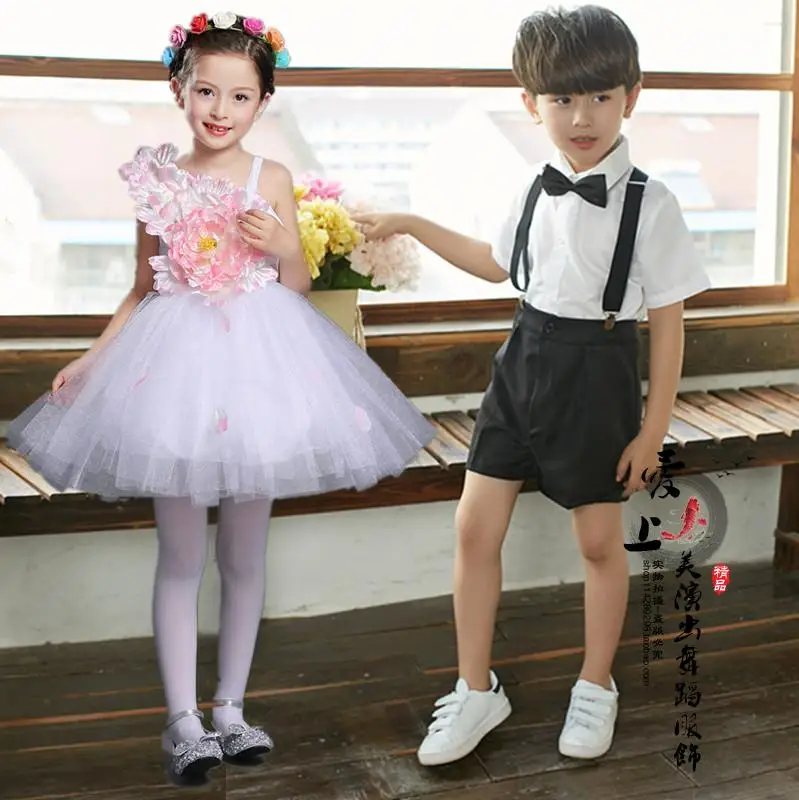 Платье для хорового танца на заказ Трикотажная юбка Юбка принцессы девочек