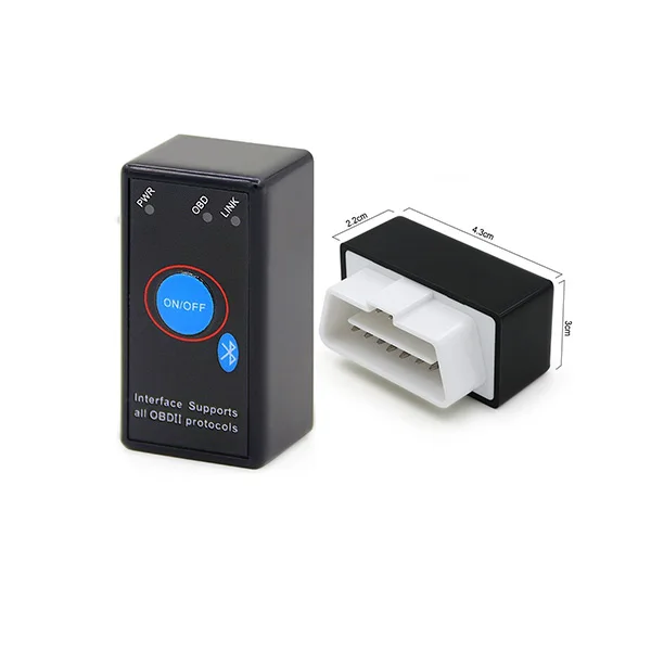 bluetooth w button Супер Мини ELM327 V1.5 Bluetooth/Wifi OBD2 OBDII считыватель кодов высокое качество ELM 327 Bluetooth ELM327 Wi-Fi Android/IOS - Цвет: bluetooth w button