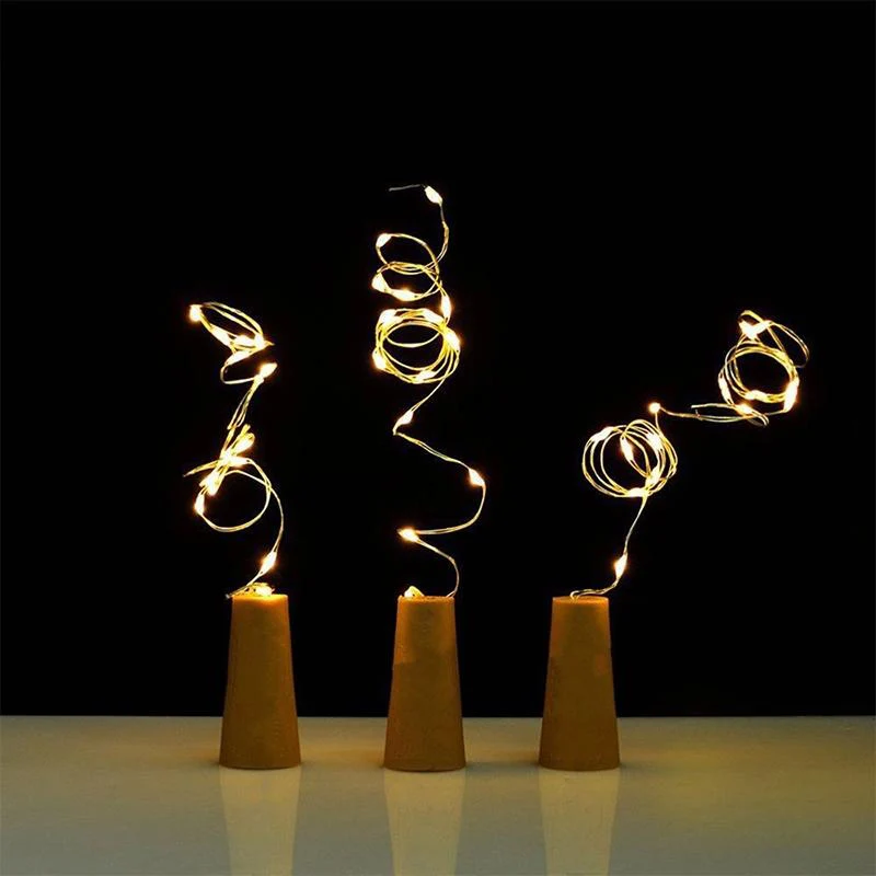 10LED Солнечная приведенная в действие бутылки вина Пробка форме светодиодный