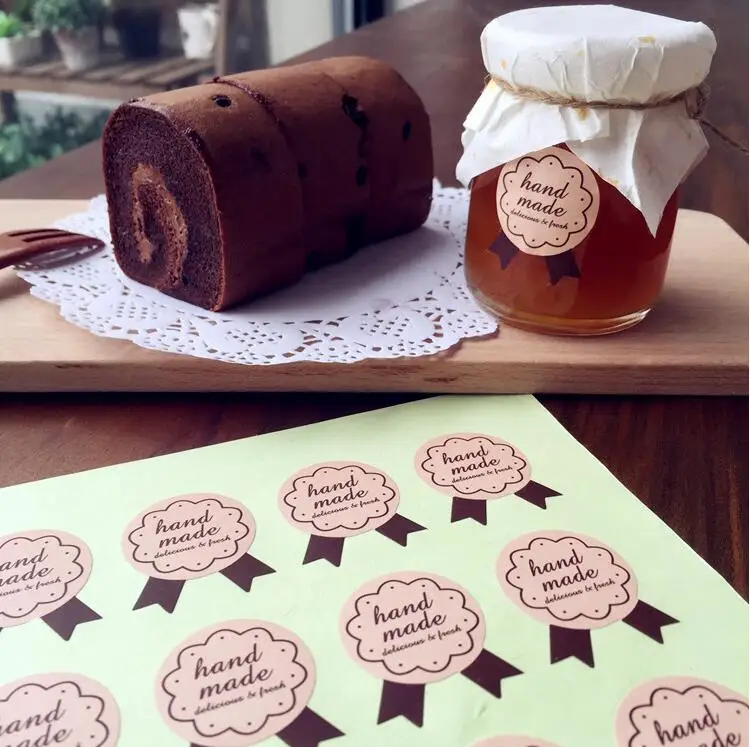 300 шт./лот стильные значки Ручная работа самоклеящиеся наклейки этикетка