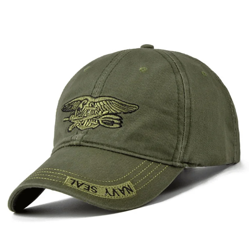 Army Green Новинка, мужская темно-синяя шапка, высокое качество, армейский зеленый Snapback, кепки для охоты, рыбалки, уличные камуфляжные бейсболки, регулируемые шапки для гольфа - Цвет: Army Green