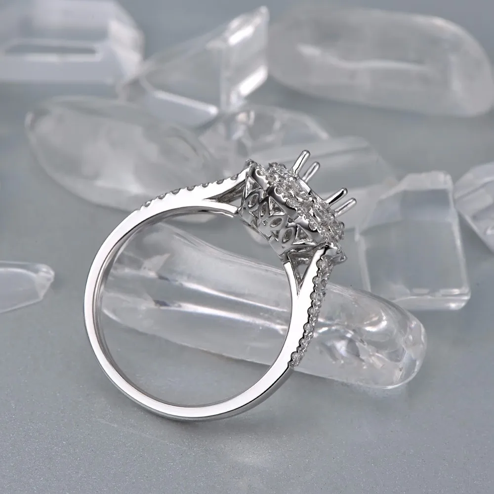 Caimao 14 к белый золотой овальный 5x7 мм 0.93ct натуральные Алмазы обручальные полукольца