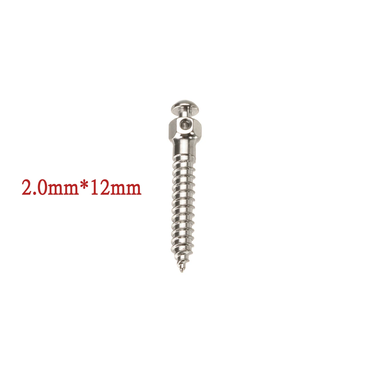 2.0mmX12mm Various specifications Self Drilling Thread Dental Orthodontic Matching Tool Micro Implants Screw Titanium Mini Screw - Color: 2.0mmX12mm