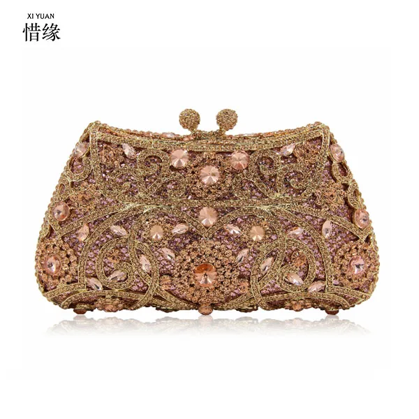 Дамская сумочка со стразами вечерние сумки Серебристые/Золотые/черные две