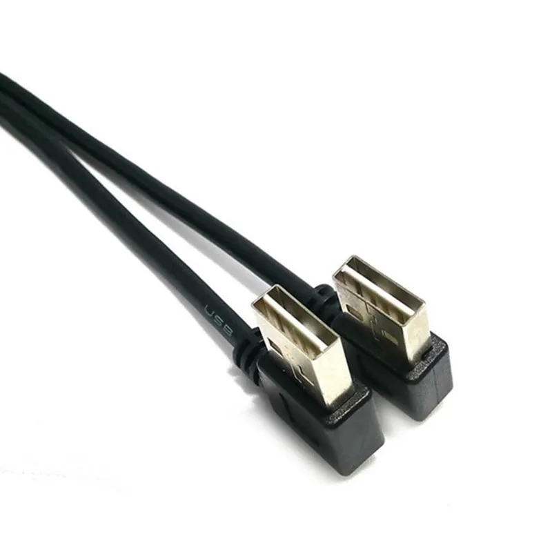 (100 шт./лот) 480 м USB 2 0 правый угловой 90 градусов штекер-левый Угловой Штекер кабель