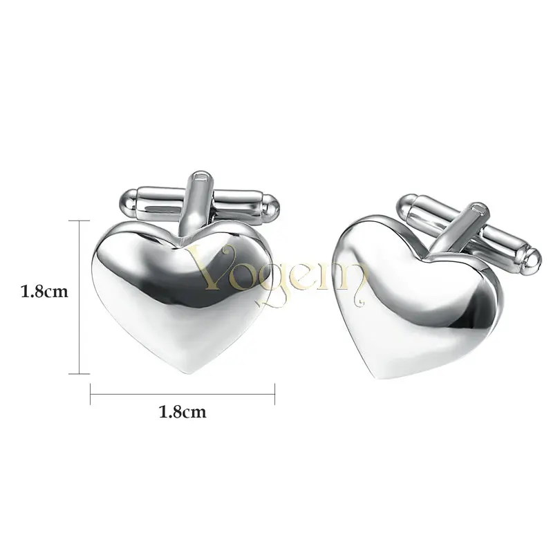 Vogem сердце Запонки серебро Цвет новинка Любовь запонки дизайнер бренда Lover