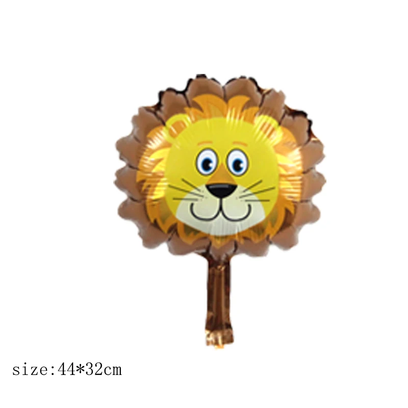 MN009B06 lion 1 шт. 18 дюймов воздушные шары из фольги в виде головы животного мини Лисичка игрушки День рождения украшения Детские ручные мячики детский душ вечерние принадлежности - Цвет: MN009B06 lion