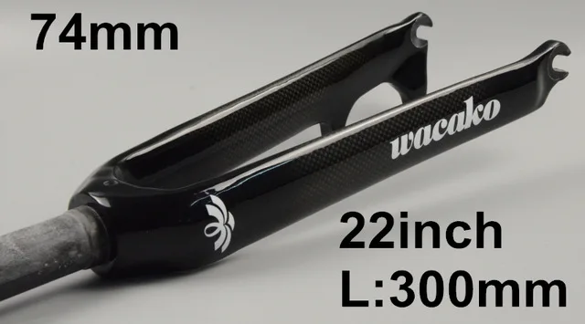 Тёмно-синий Wacako 14, 16, 18, 20, 22 дюйма, Складывающийся BMX велосипед T700, полностью углеродная вилка из углеродного волокна, передняя вилка для велосипеда, вилка для мотокросса - Цвет: Тёмно-синий