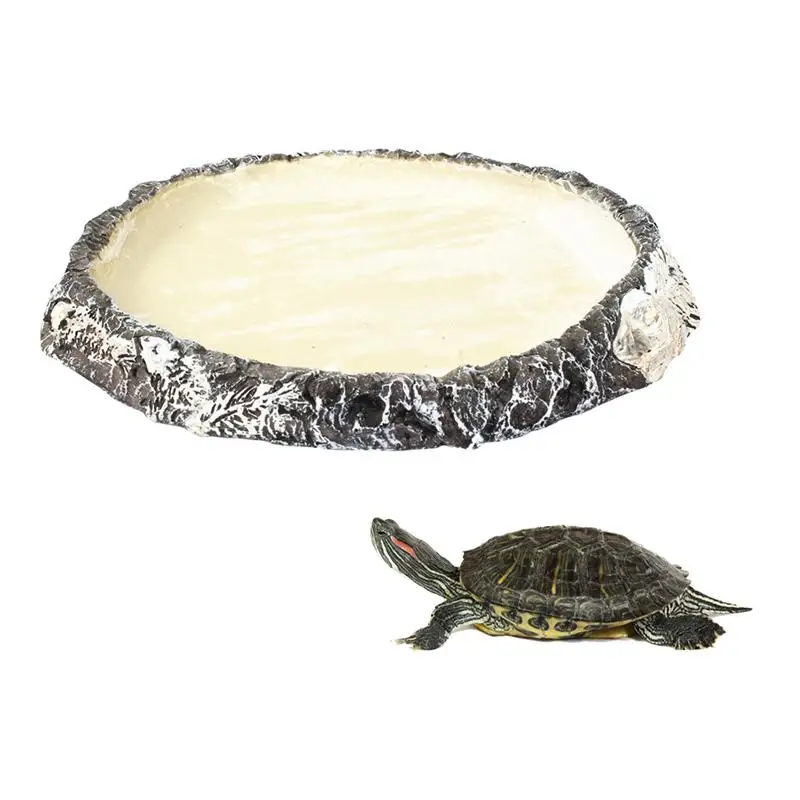 Маленькая тарелка для рептилий из смолы еды на гусеничном ходу миска ящериц