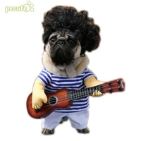 funny guitar pet dog clothes costume fancy dress up party creative dog gift pet xmas decoration guitarist dressing perform cloth