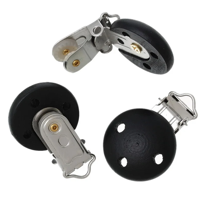 Новое поступление 5 шт./партия черная прищепка для соски круглая форма дерево