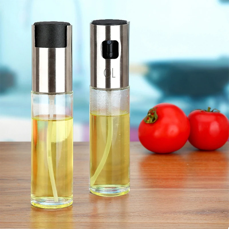 100 мл нержавеющая сталь стекло оливковый насос спрей бутылка масляный соус