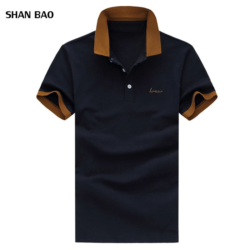SHAN BAO брендовая одежда новая мужская рубашка поло деловая и повседневная