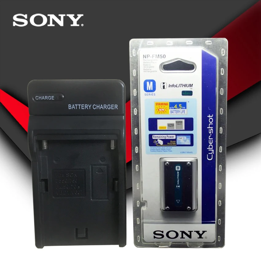 1 шт./лот sony NP-FM50 NP FM50 NPFM50 батареи NP-FM51 NP-QM50 NP-FM30 NP-FM55H A100 A100K TRV408 PC105 PC101+ зарядное устройство