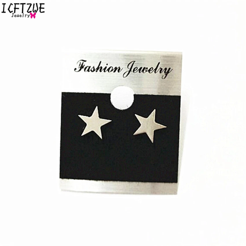 Женские и мужские серьги ICFTZWE простые золотистые из нержавеющей стали ювелирные