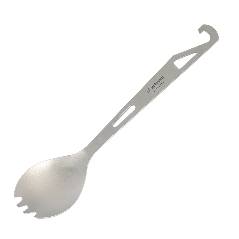 Tiartisan kitchen accessories Titanium fork with Bottle Opener 3 in 1 Spoon Fork set for Home Kitchen Tableware | Дом и сад