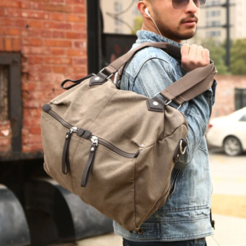 Большие холщовые сумки на плечо в повседневном стиле для женщин и мужчин класса