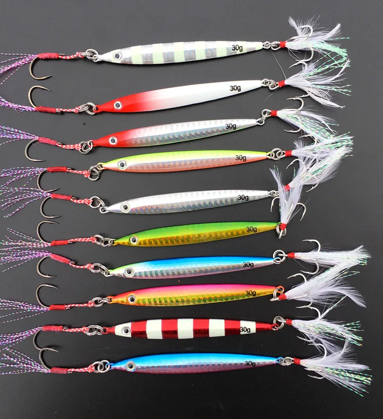 10 шт. металлическая рыболовная приманка 30 г 9 см|metal jig|fishing spoonfishing tackle |