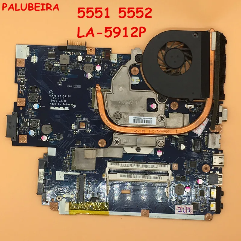 Флюоресцентная материнская плата для ноутбука Acer 5552 5551 DDR3 |