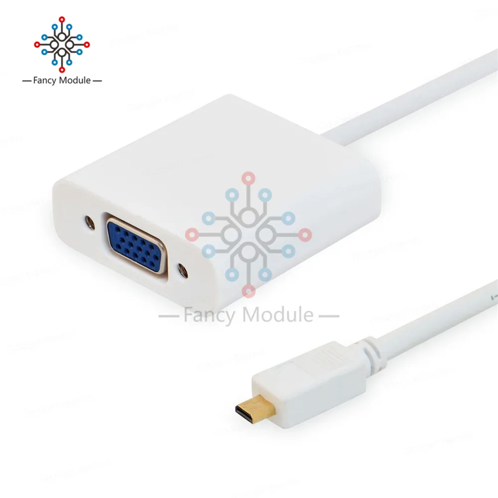 

1080P HDMI Male to VGA Female Converter Adapter Cable For PC Laptop DVD HDTV White