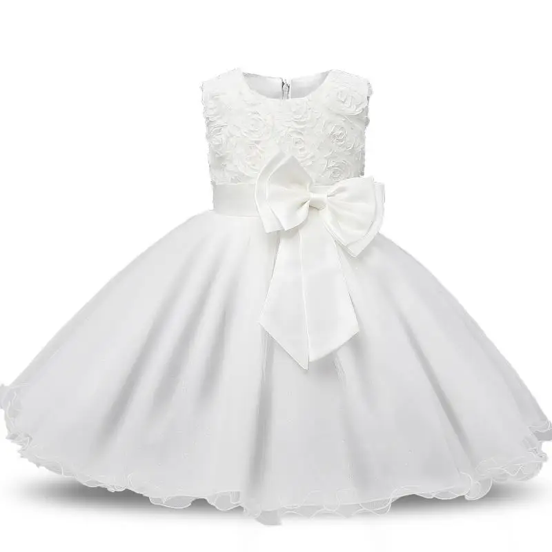 2019 Vestidos Mujer Girl Baptism New Dress Sleeveless Kid Dresses Girls Clothes Party Princess Nina 0-9 Year Birthday | Детская одежда