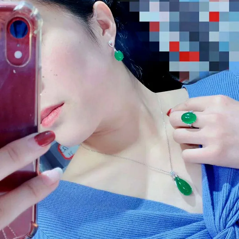 Женский ювелирный комплект из кольца и серёг серебра 925 пробы | Ювелирные наборы